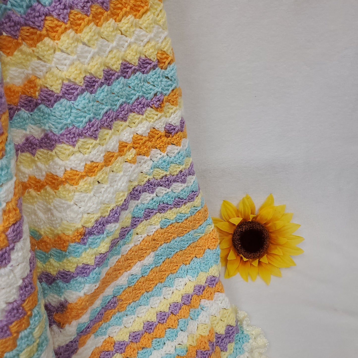 Handmade Crochet Baby Blanket - Soft & Cozy Newborn Gift