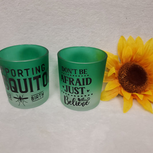 Green Candle Holders