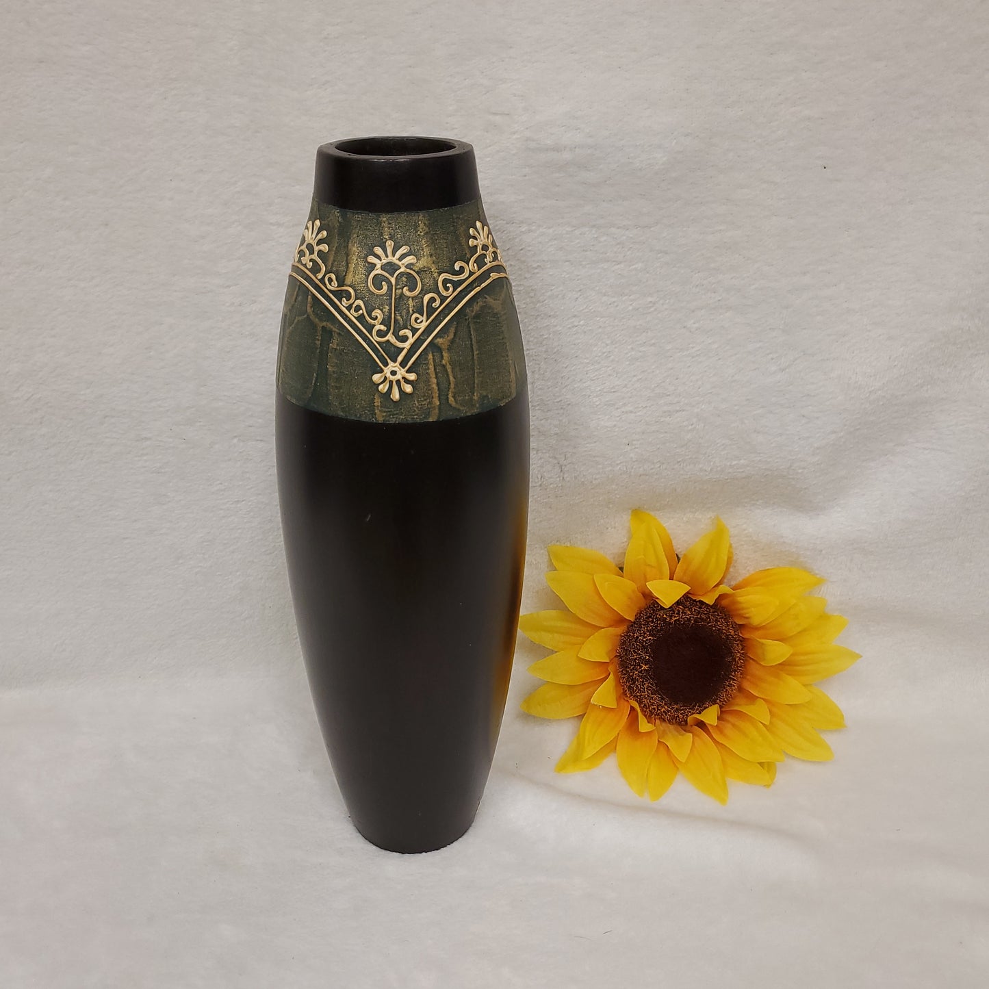 Black and Green Vase