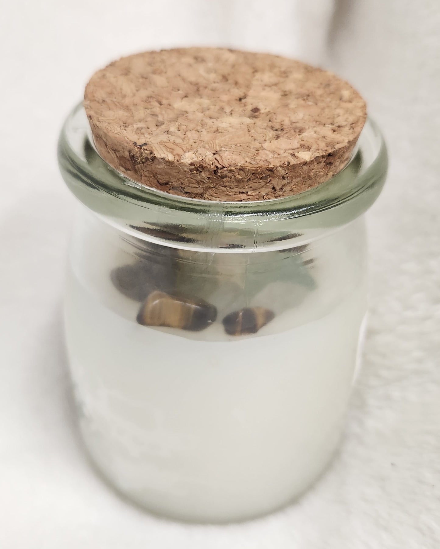 Candles with Tumbled Stones