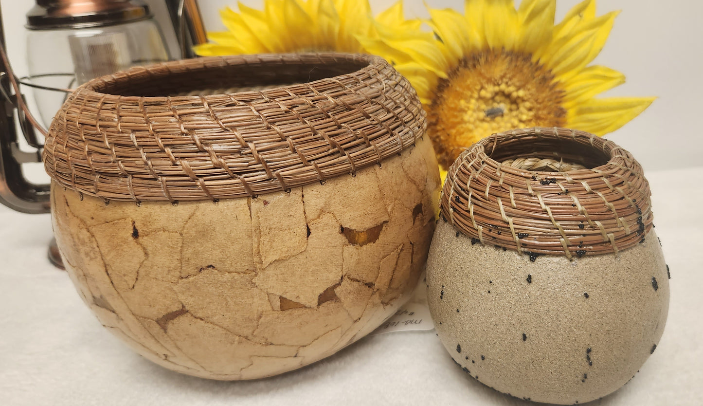 Hand-woven Pine Needle Basket