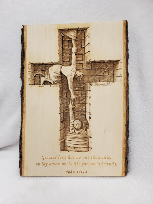 Large Detailed Engraved Plank