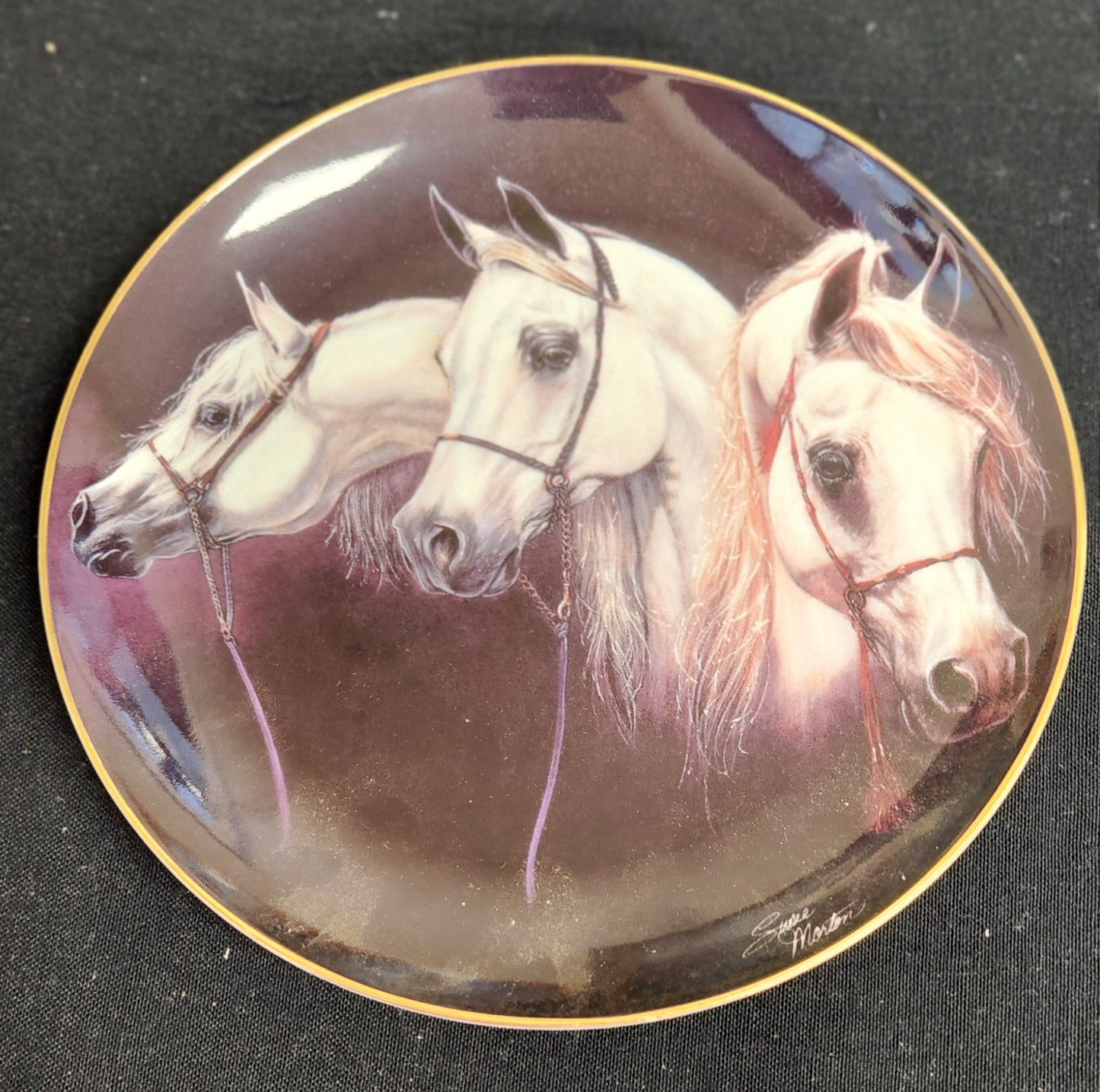 Collectible Plate by Danbury Mint - 'Noble and Free' Design, Vintage Americana