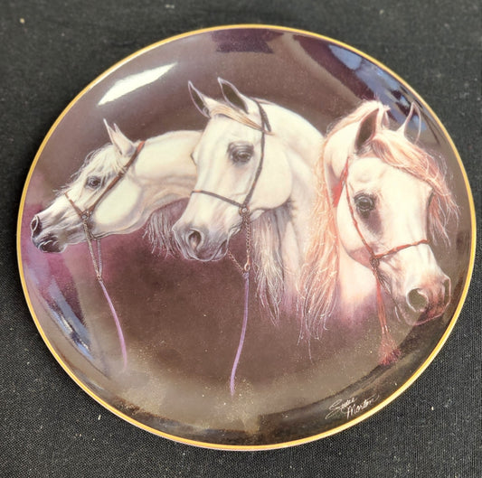 Collectible Plate by Danbury Mint - 'Noble and Free' Design, Vintage Americana