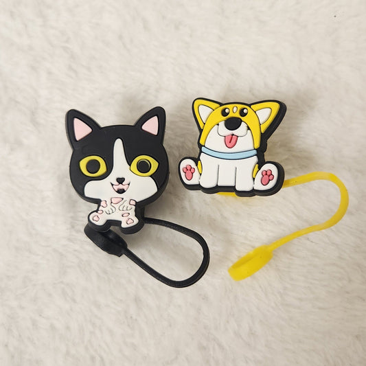 Cute Animal Straw Toppers for Kids - Fun Drink Accessories