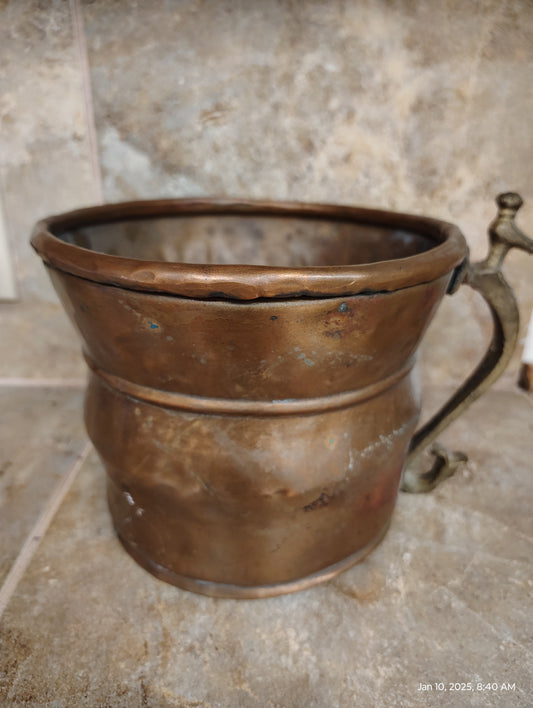 Copper Pot, Spoon, and Pitcher