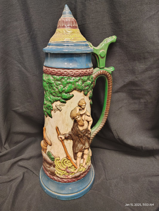 1976 Atlantic Mold Man with Child/ beer stein