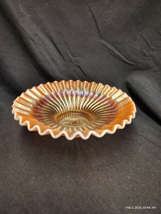 Fenton Marigold ruffled dish