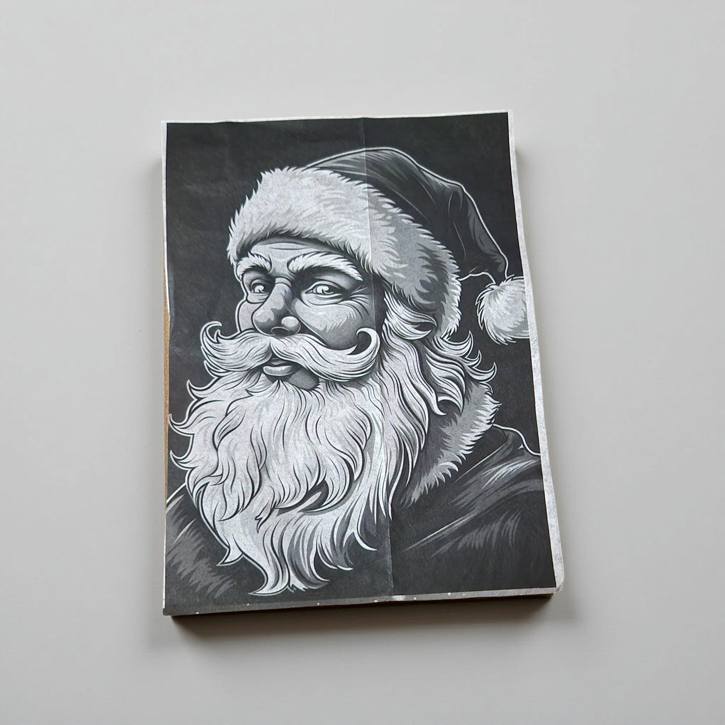 Monotone Santa Face Decoupage Paper