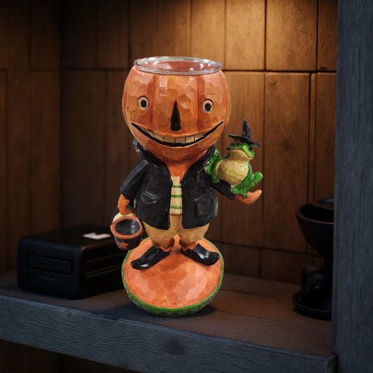 Vintage Jack-o-Lantern Candle Holders - Halloween Decor