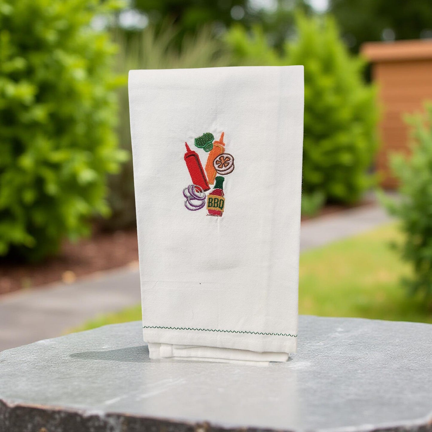 Hand-Crafted Embroidered Summer Fun Hand Towels