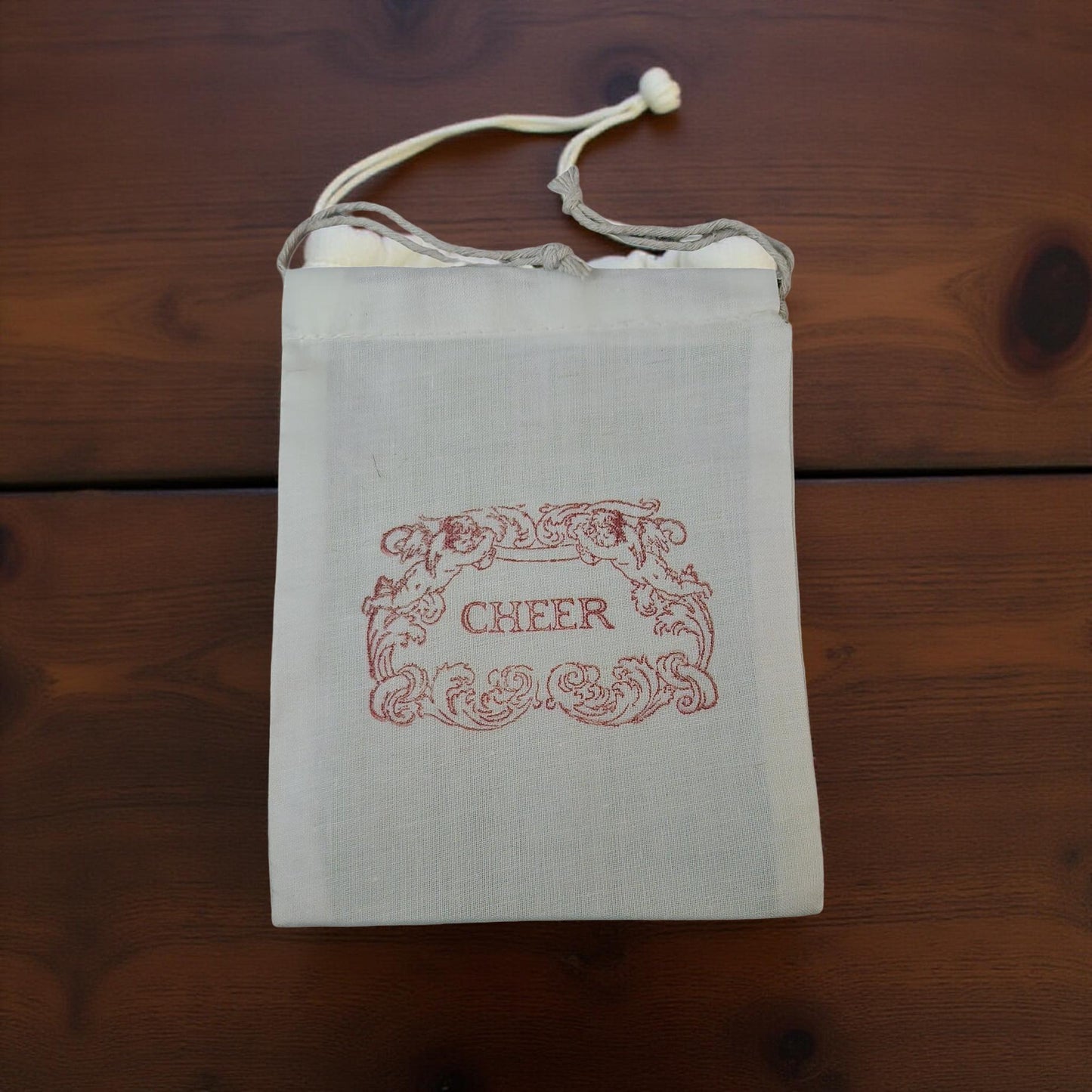 Festive Holiday Cloth Gift Bags - Reusable