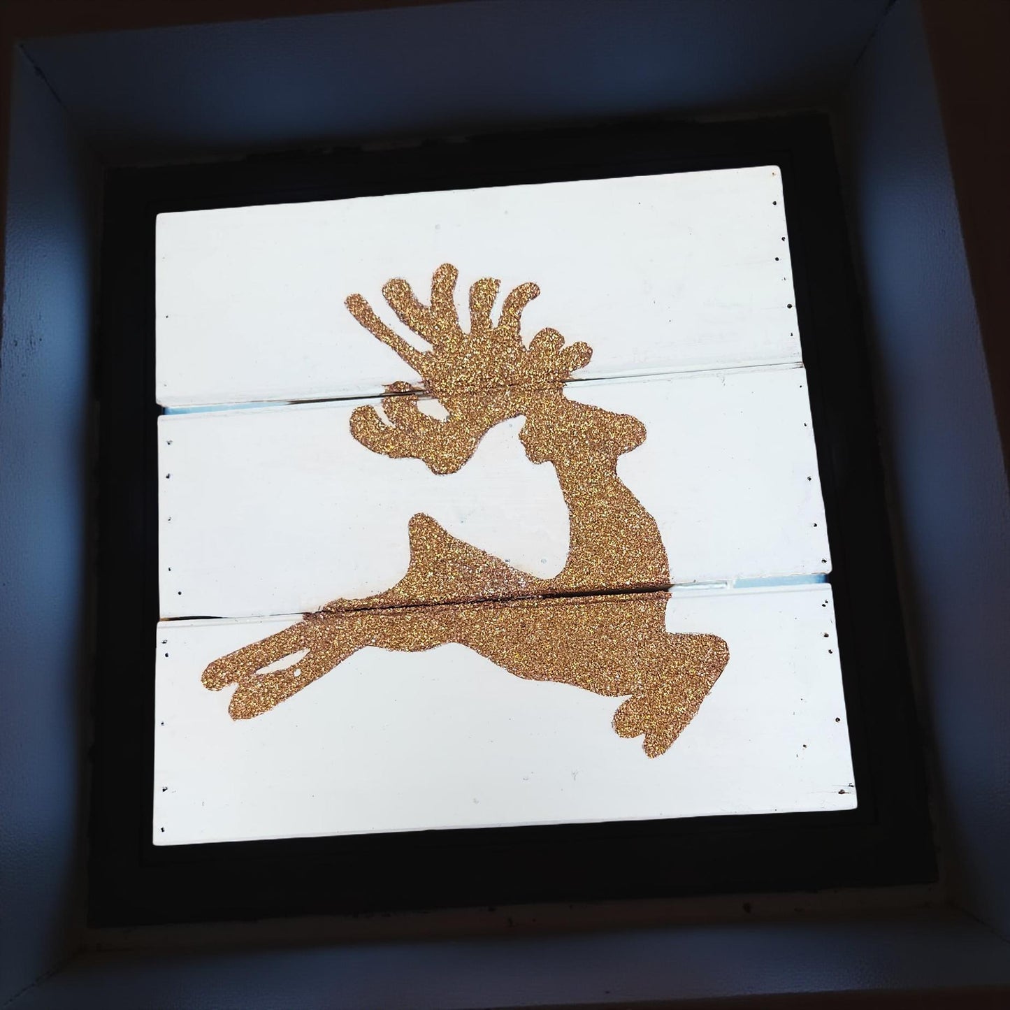 ✨ Glittering Reindeer Wall Art