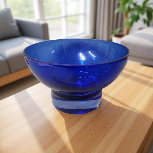Collectible LG Wright Cobalt Blue Bowl