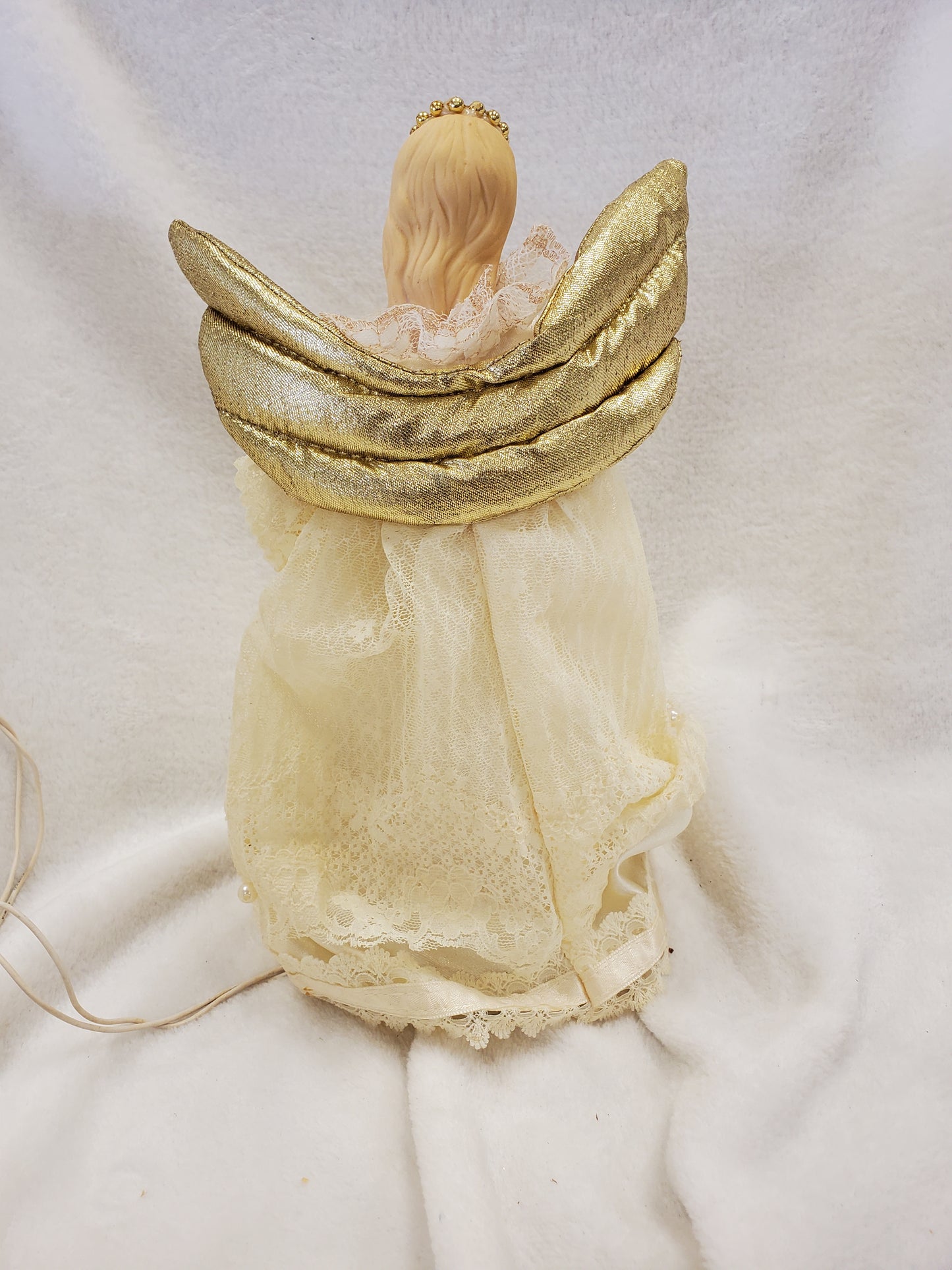 10" Porcelein Lighted Angel Tree Topper