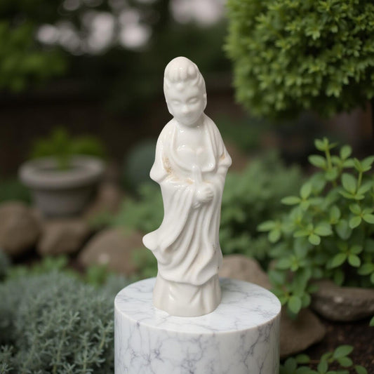 Miniature White Porcelain Guanyin Figurine