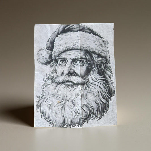 Monotone Santa Face Decoupage Paper
