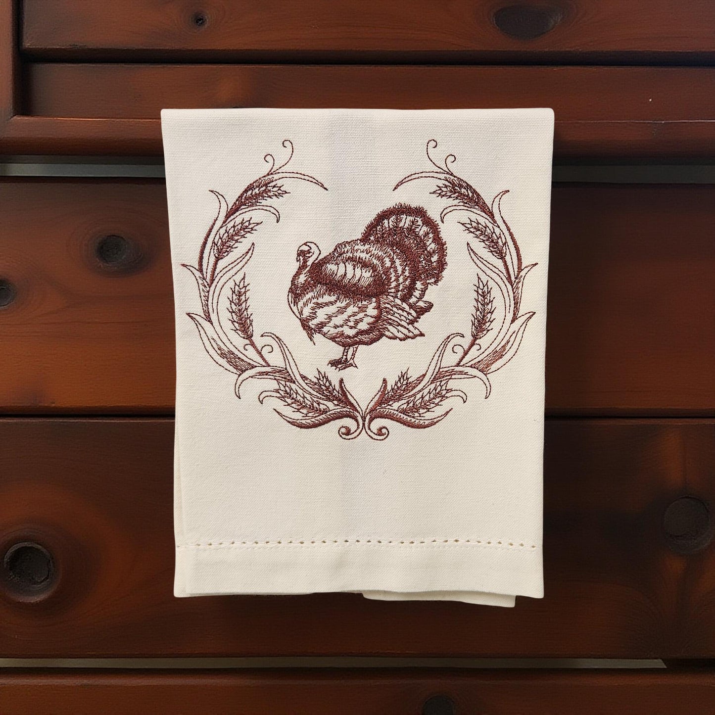 Hand-Crafted Embroidered Fall and Thanksgiving Hand Towels