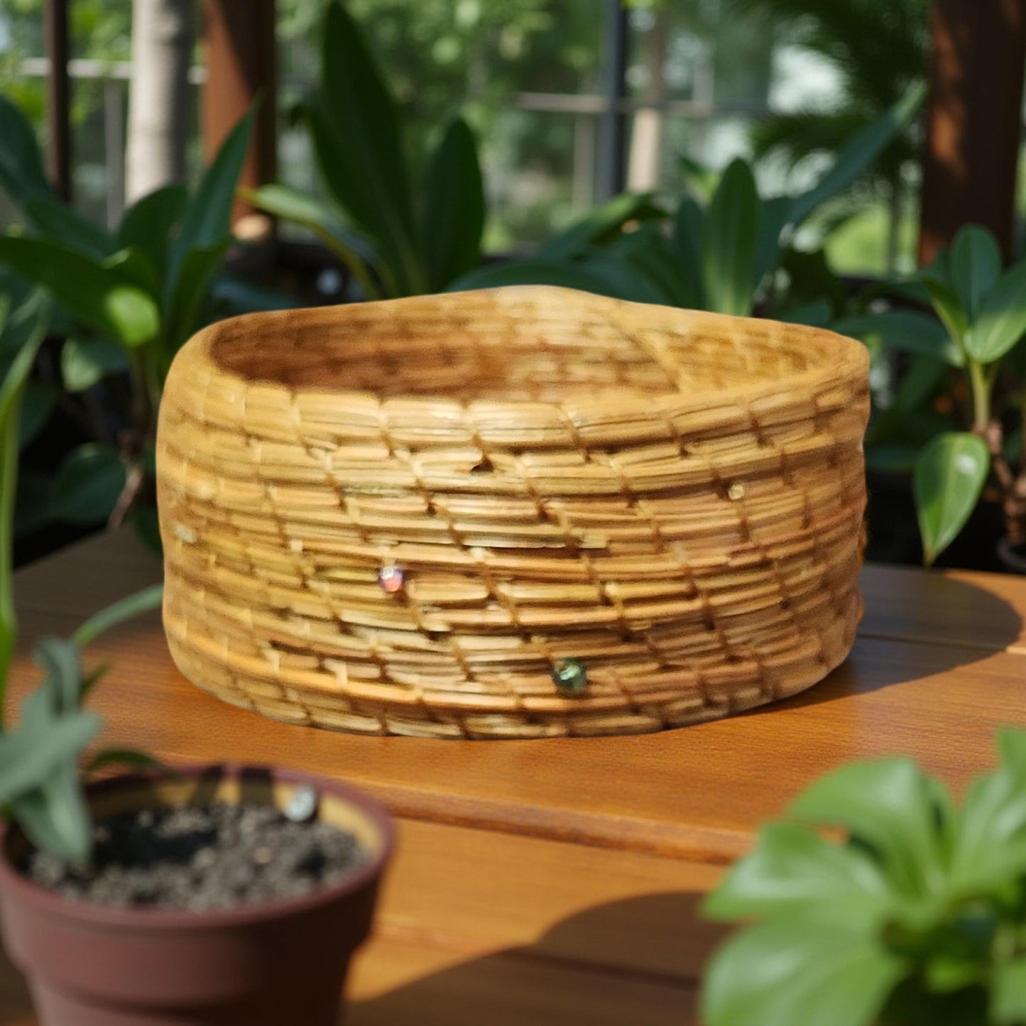 Rustic Pine Needle Basket - Handmade Storage Solution