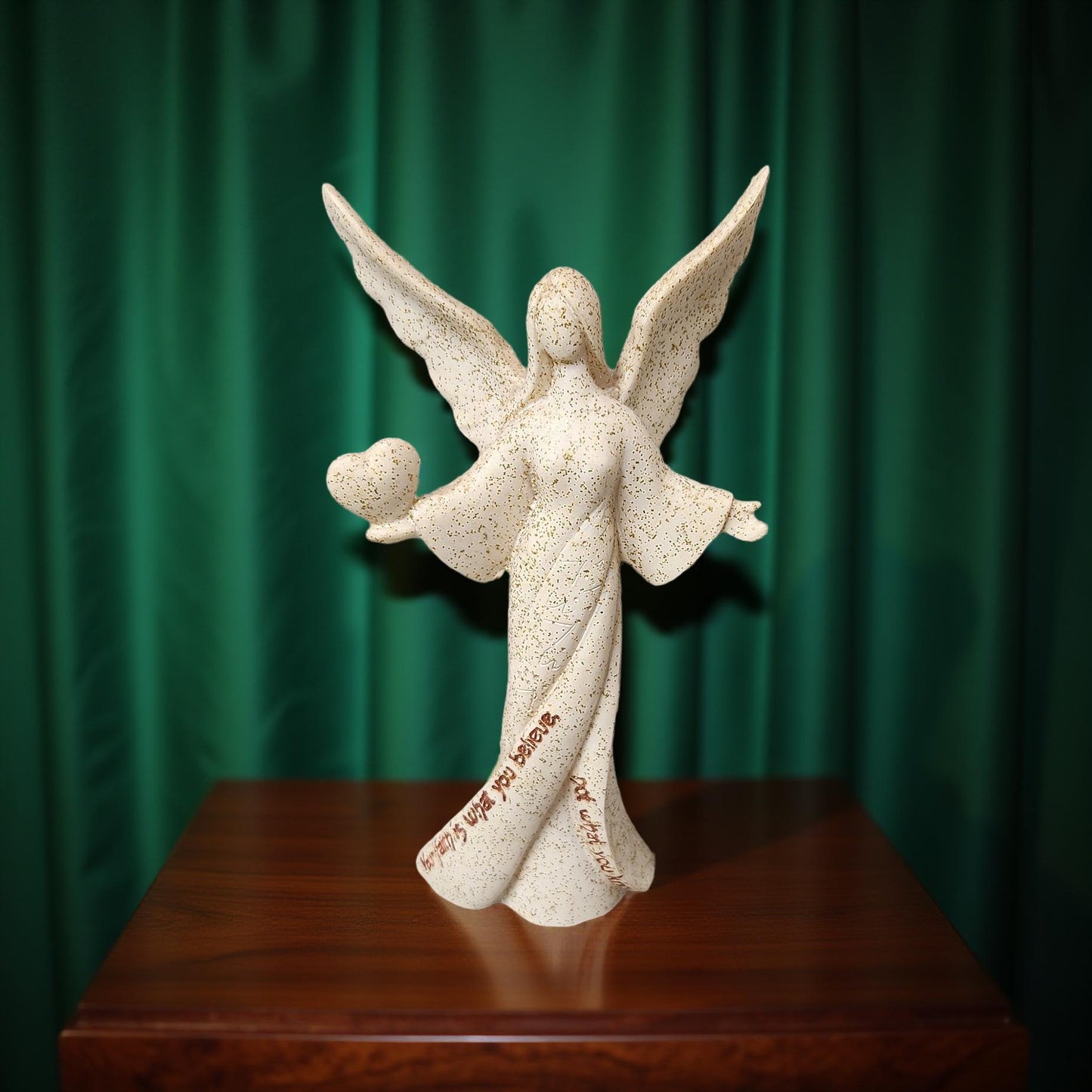 Resin Angel Figurine with Inspirational Quote