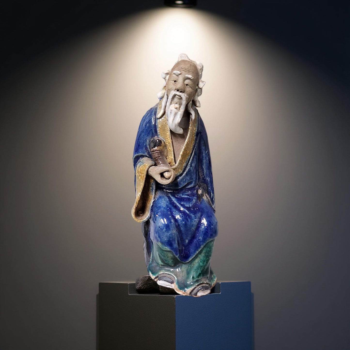 Vintage Chinese Mud Man Figurine – Handcrafted, 5" Tall