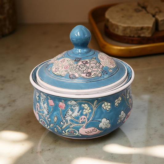 “Vintage Jena Hall Toyo Trading Co. H.F.P. Macau Ceramic Trinket Box – Signature Label”