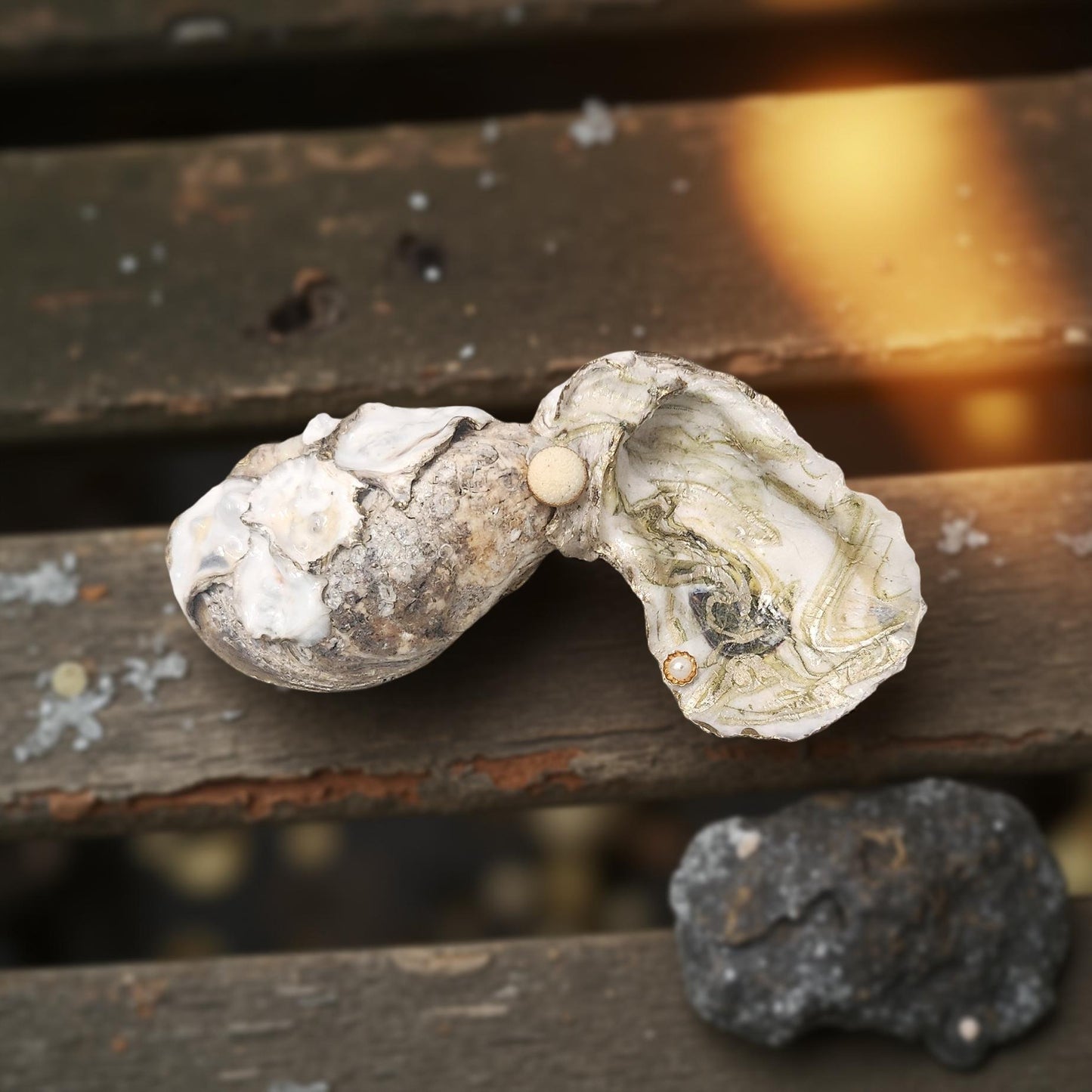 Decorative Oyster Shell Art - Hand-crafted