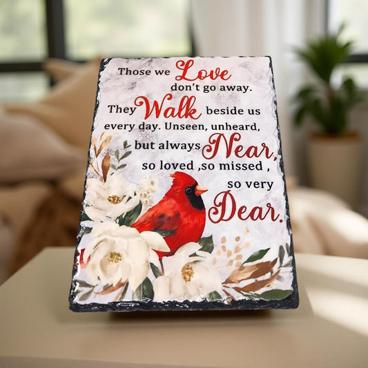 Decorative Cardinal Slate - Beautiful Memorial Sign