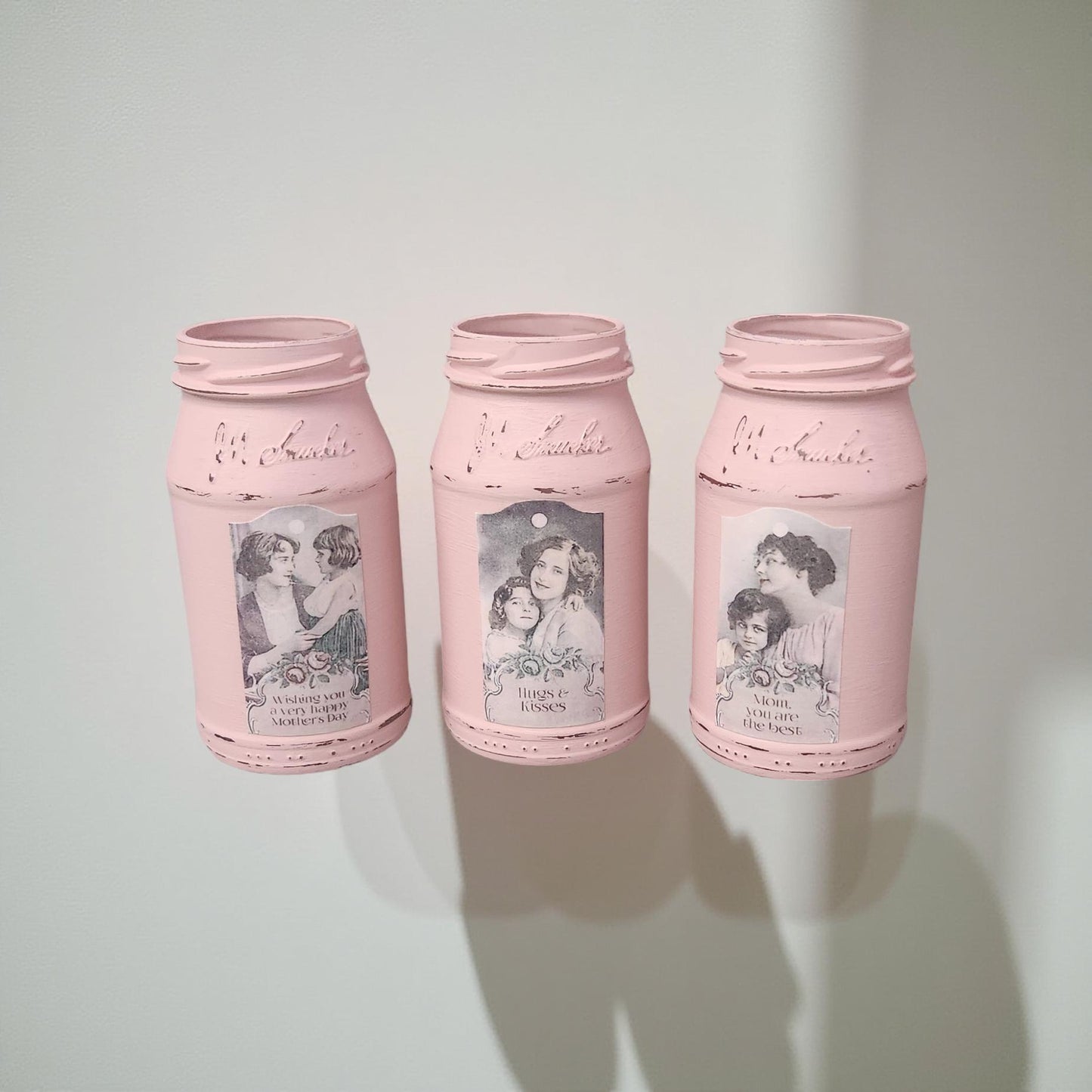 Vintage-Inspired Rustic Vases (set of 3) - Small Size