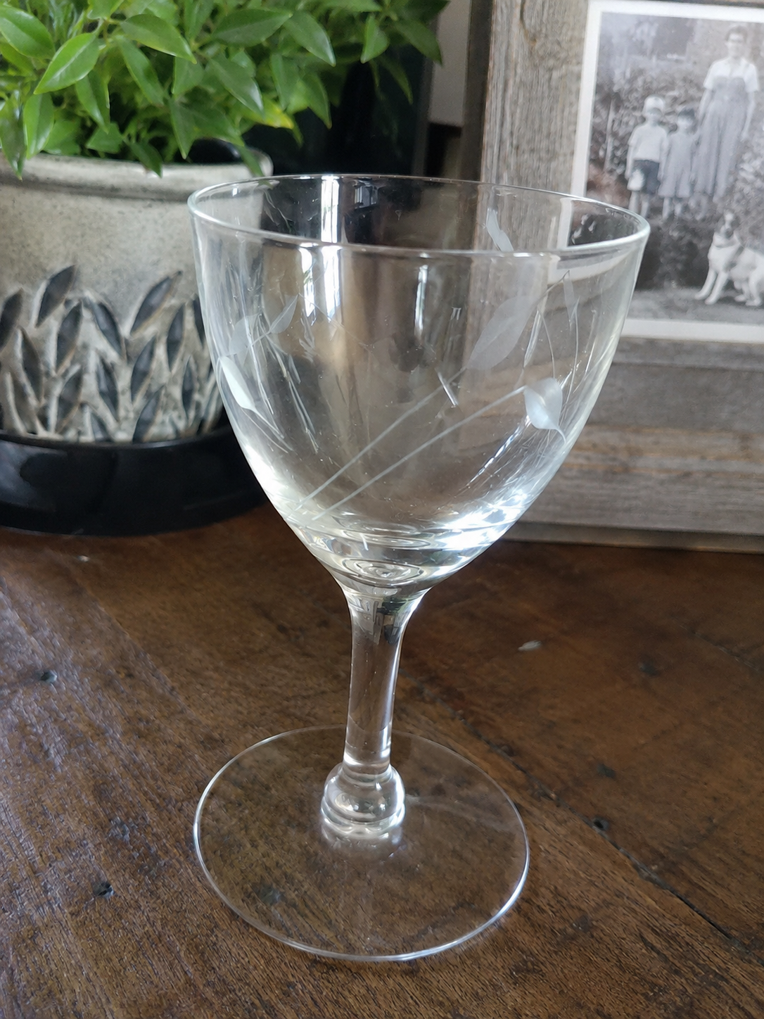 Vintage Fostoria Etched Glassware | Elegant Floral Etched Crystal Stemware