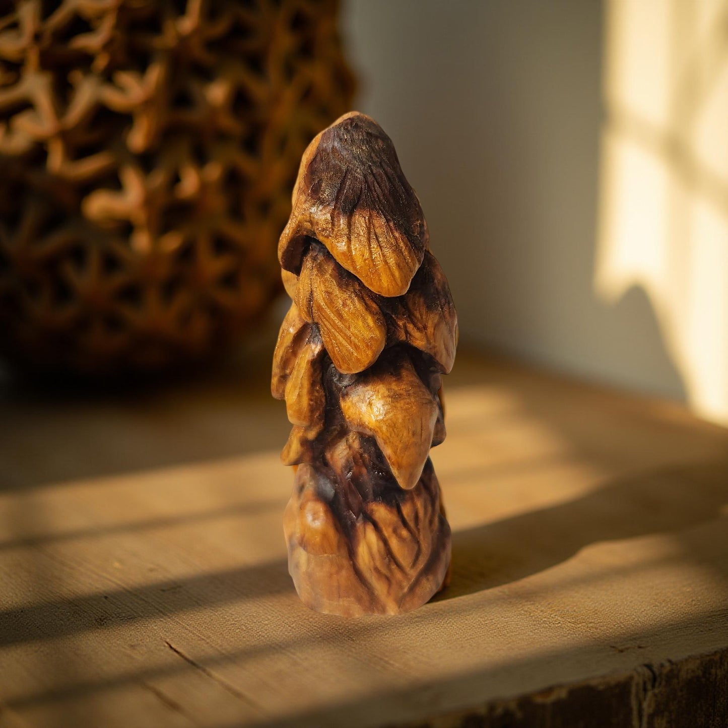 Rustic Hand Carved Wood Spirits Sculptures - One-of-a-Kind Carvings