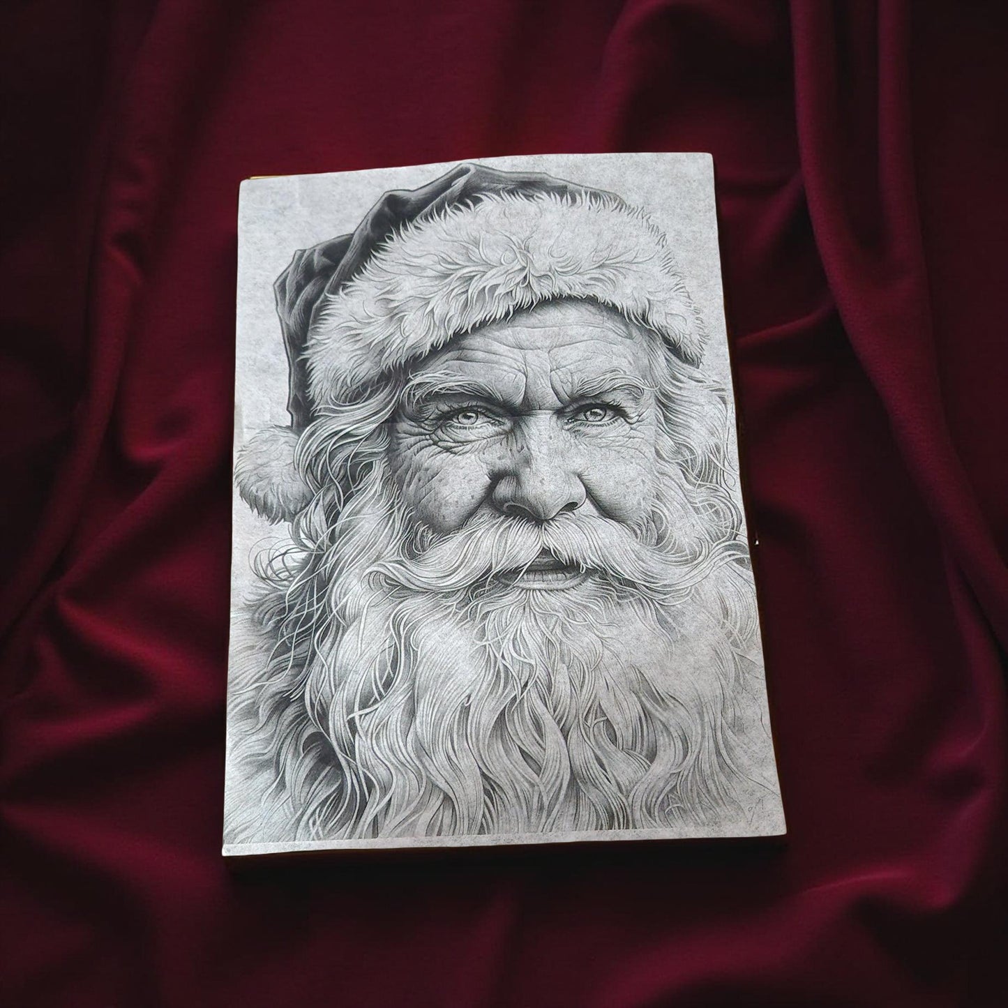 Monotone Santa Face Decoupage Paper