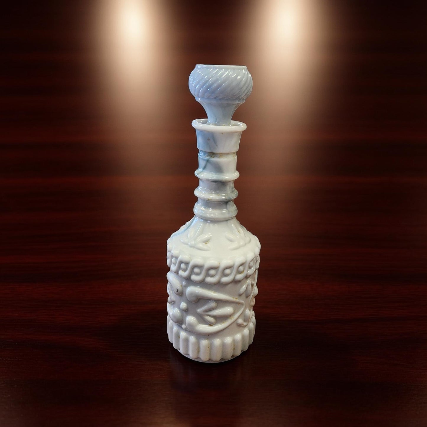 Vintage Jim Beam Milk Glass Decanter with Stopper – 1960s Collectible