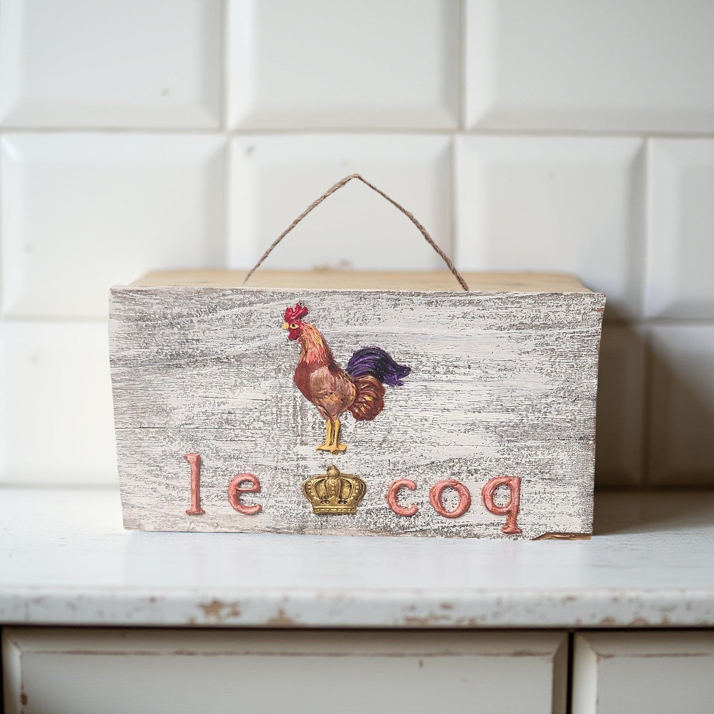 Le Coq Rooster Wall Plaque - by Linda Richard