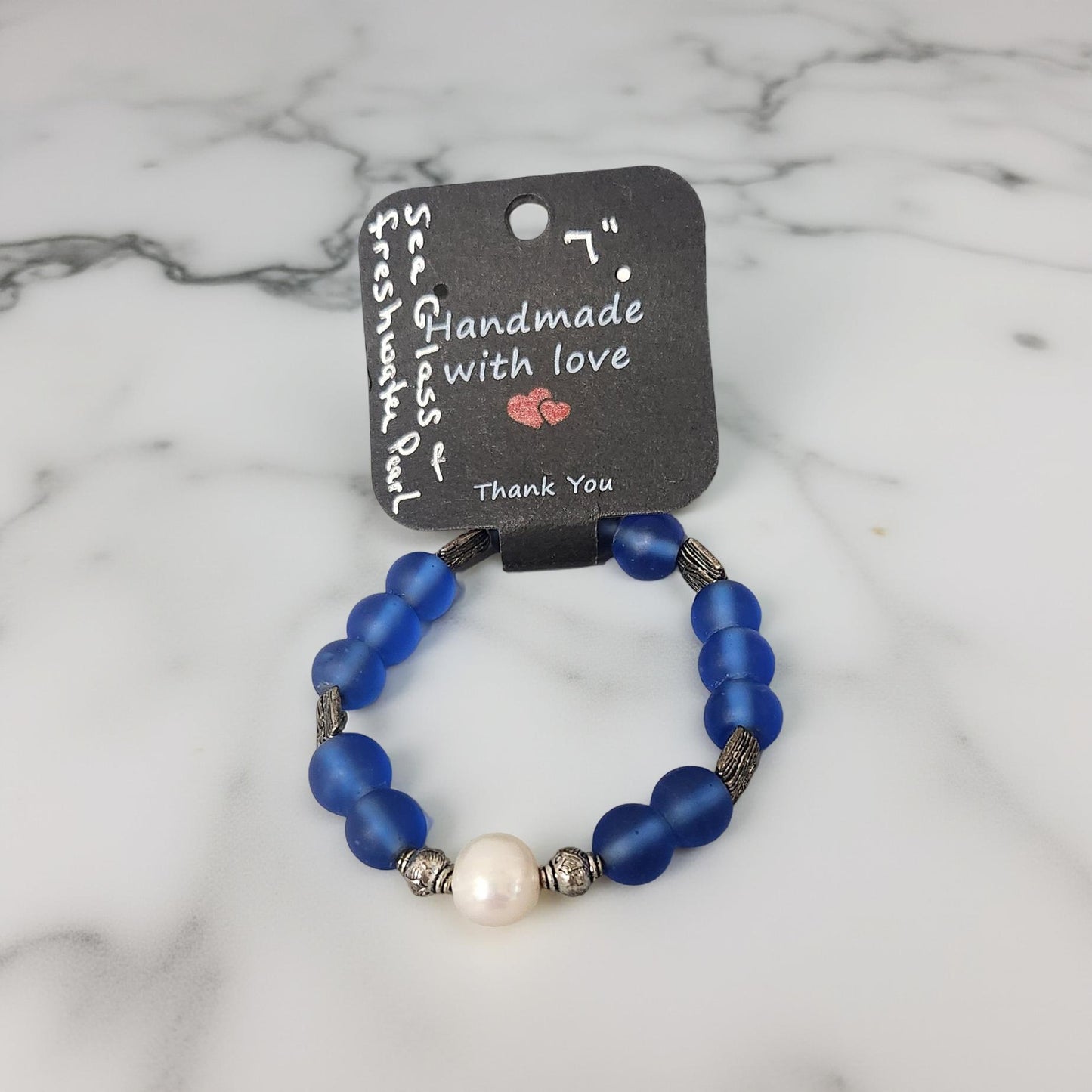 Ocean Lover's Sea Glass Bracelet - Unique Handmade Jewelry