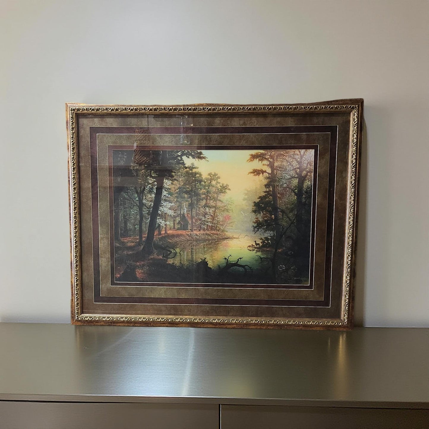 Louisiana Art Prints by R. C. Davis - Church in Woods