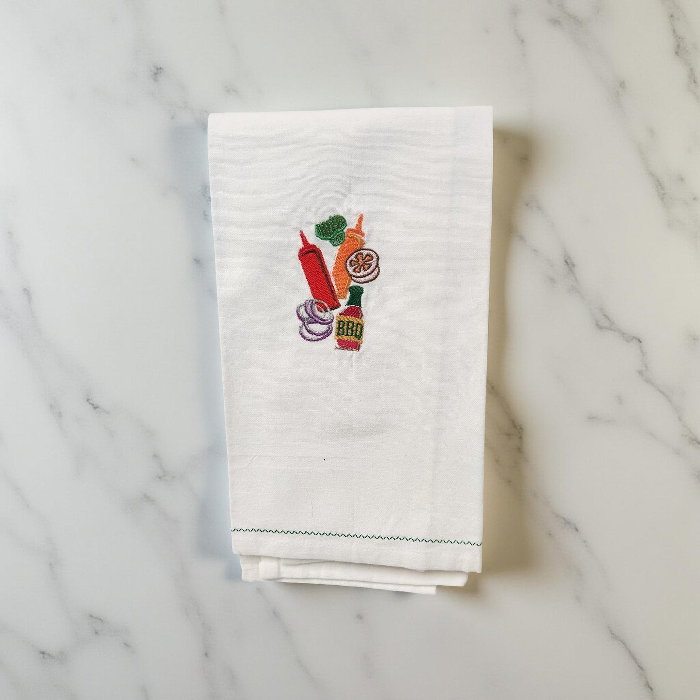 Hand-Crafted Embroidered Summer Fun Hand Towels