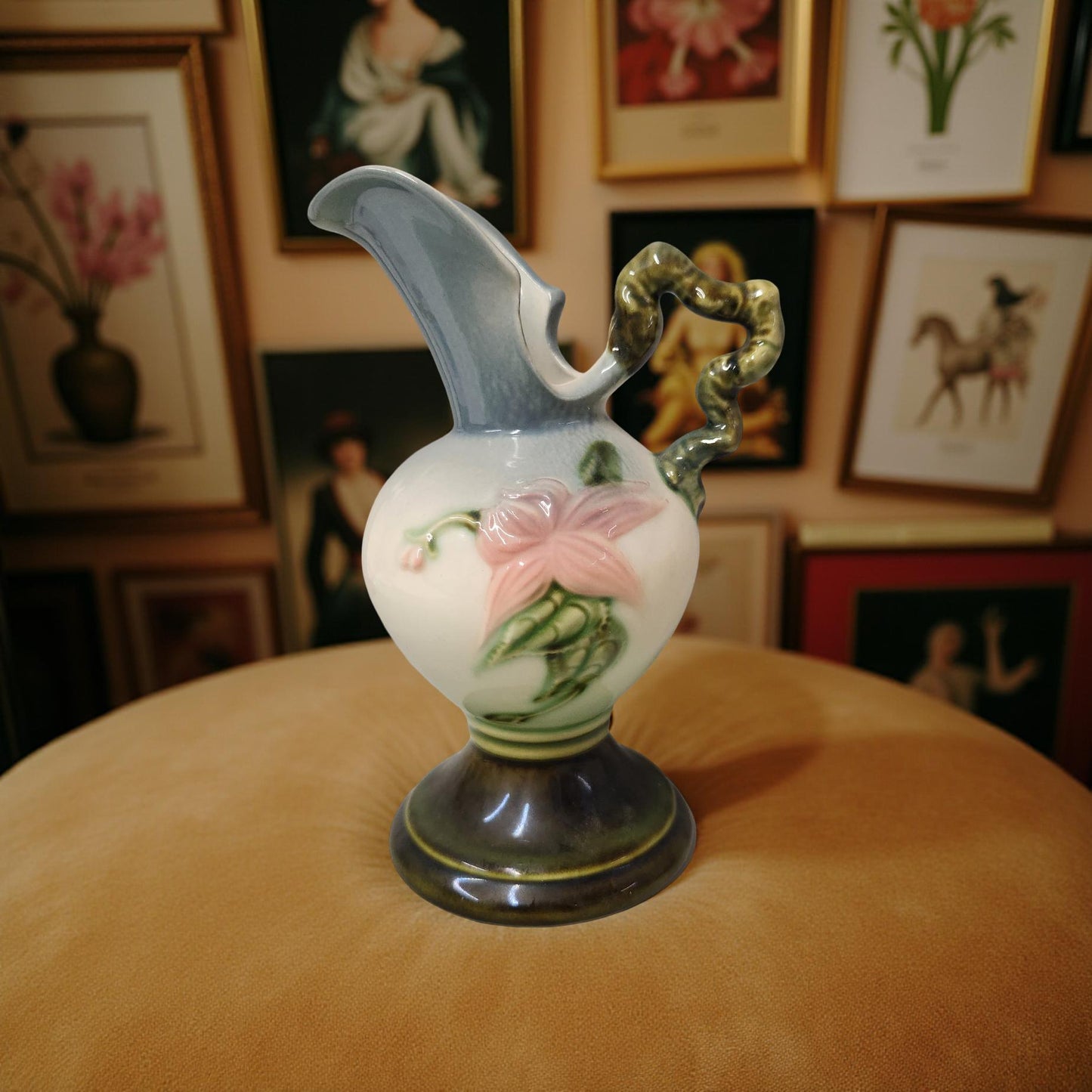 Hull Pottery Woodland Flowers Ewer Pitcher/Vase