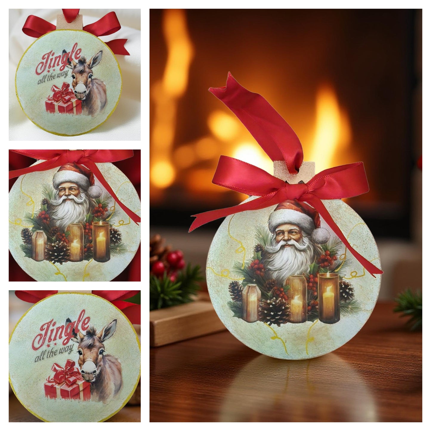 🐷🐴🦌🐔 Farm-Themed Ornament Collection