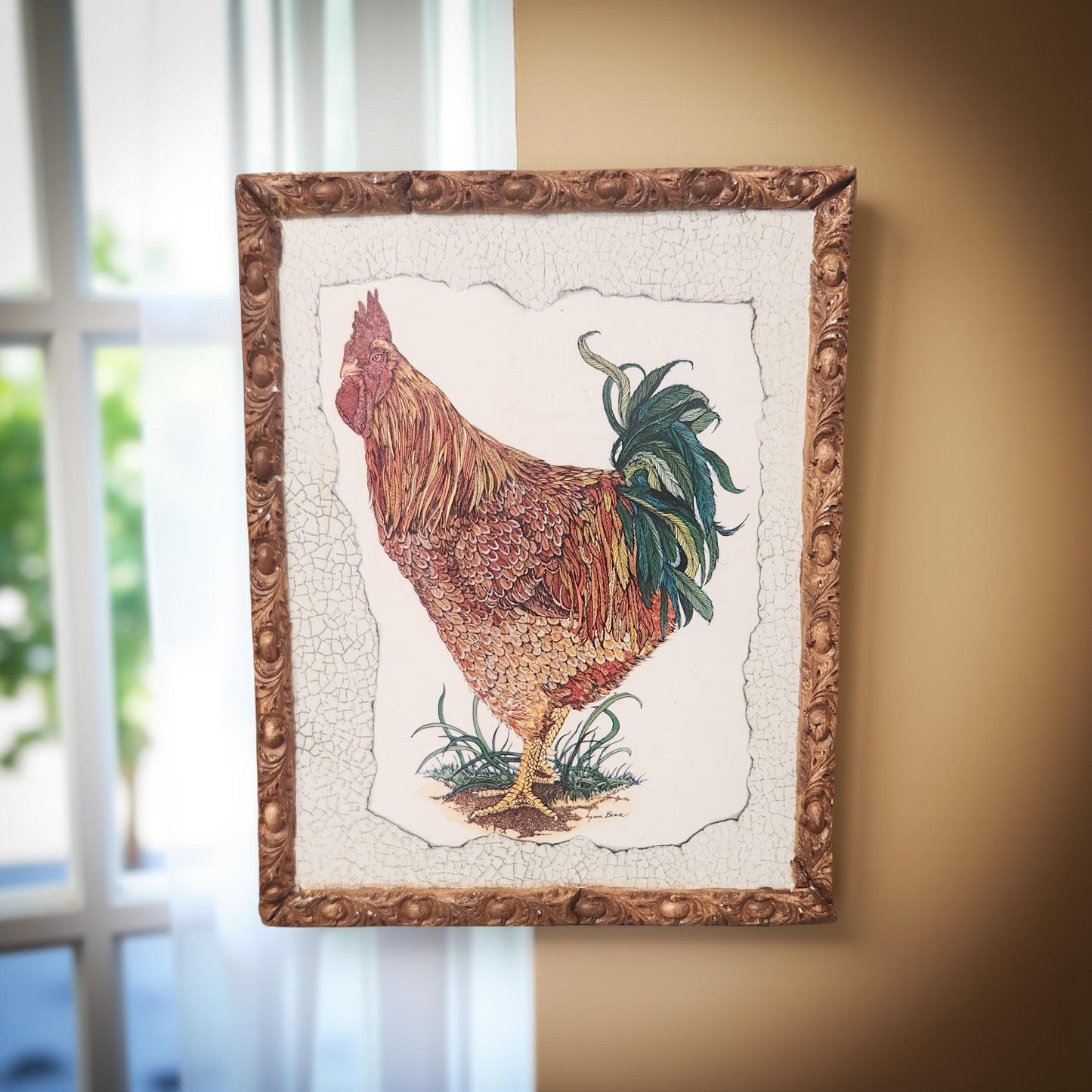 Whimsical Rooster Wall Art - Handmade Home Decor