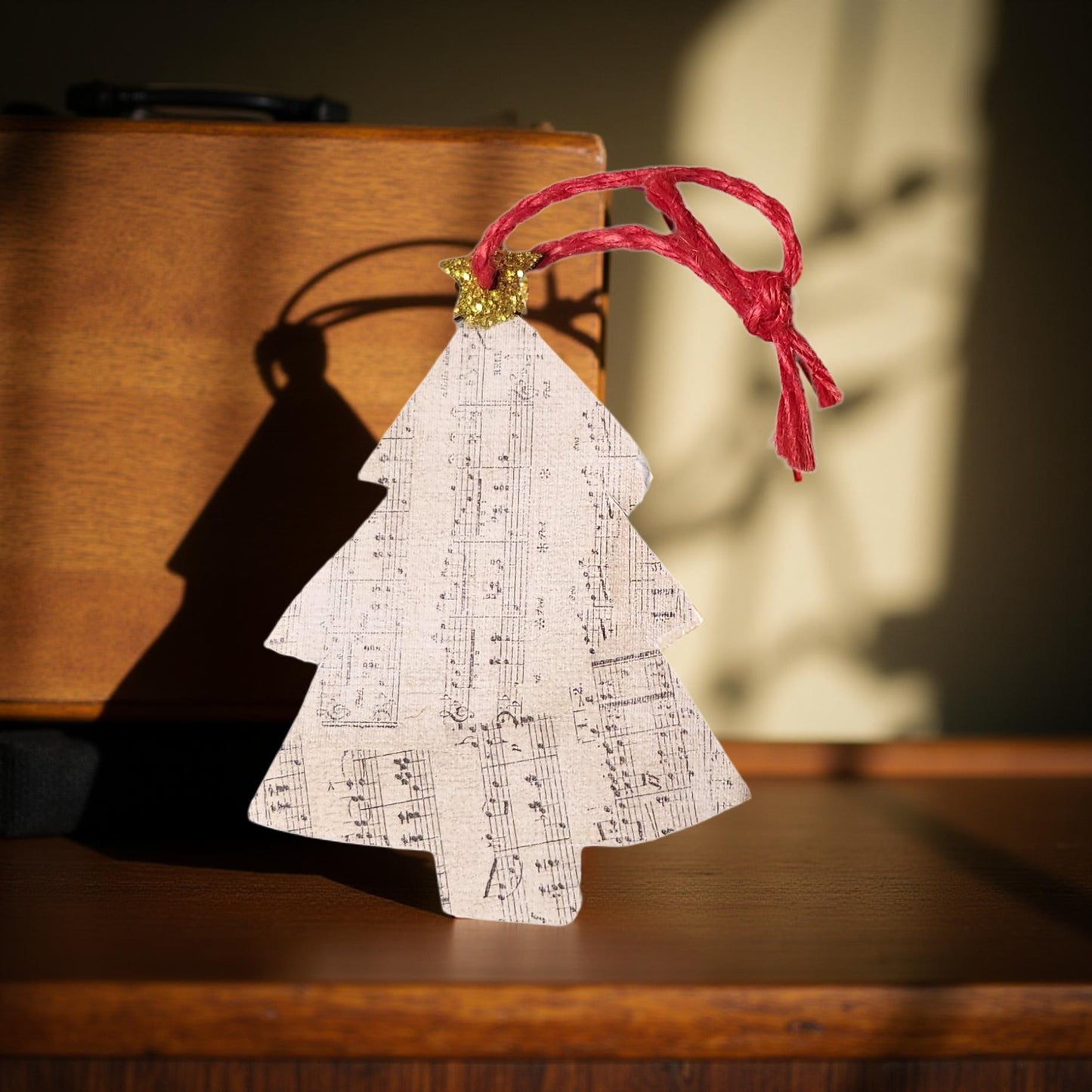 🎄 Locally Made Wooden Decoupage Christmas Tree Ornaments