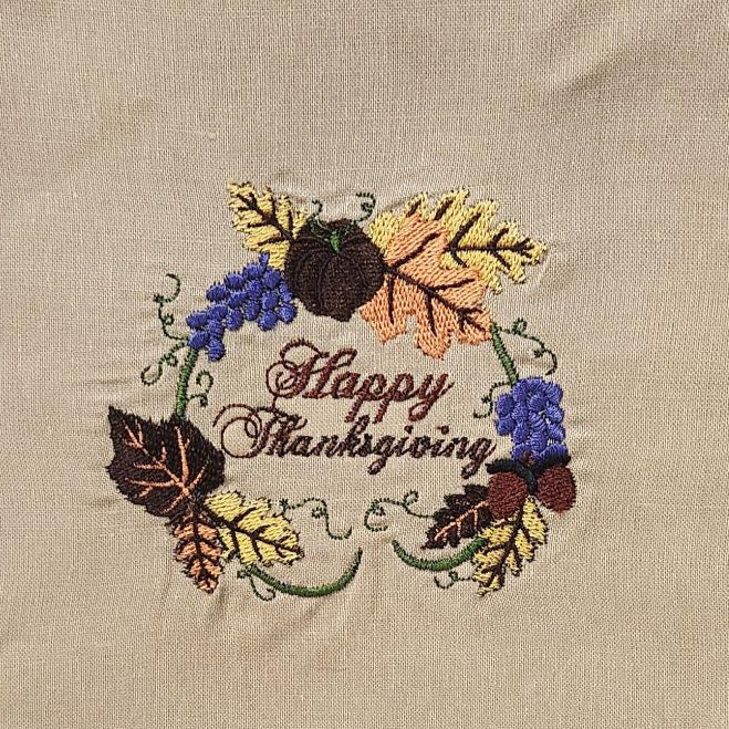 Hand-Crafted Embroidered Fall and Thanksgiving Hand Towels