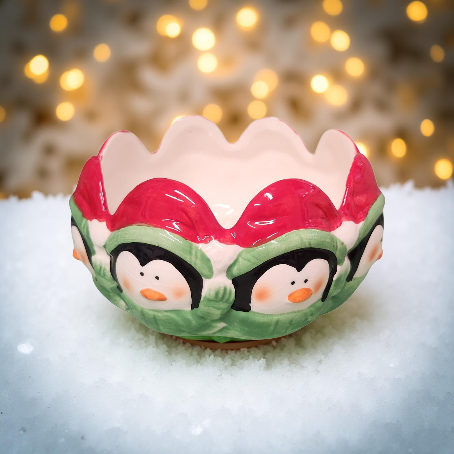❄️ Penguin Party Ceramic Candy Bowl