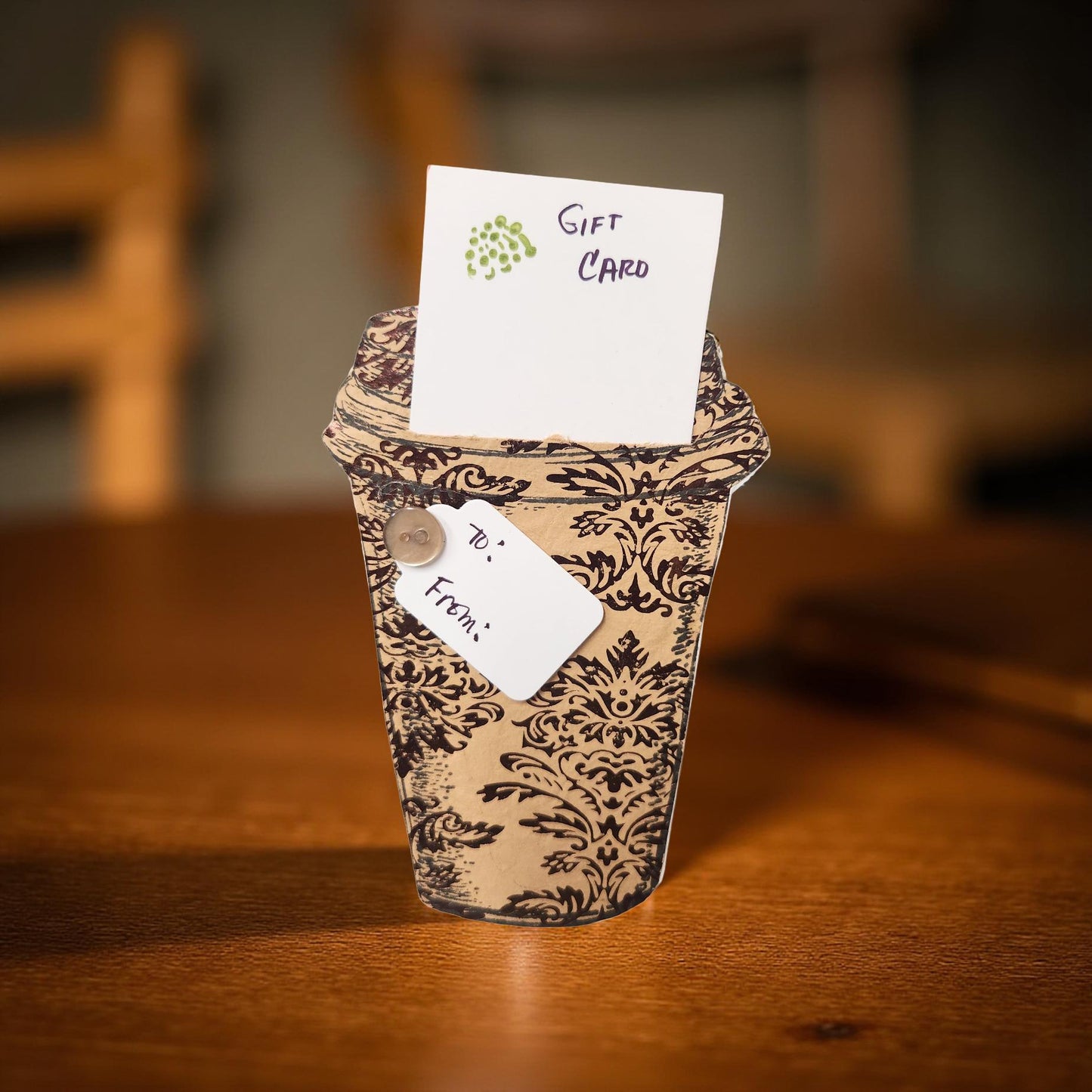 Handmade Gift Card Holders - Coffee and Tea Designs