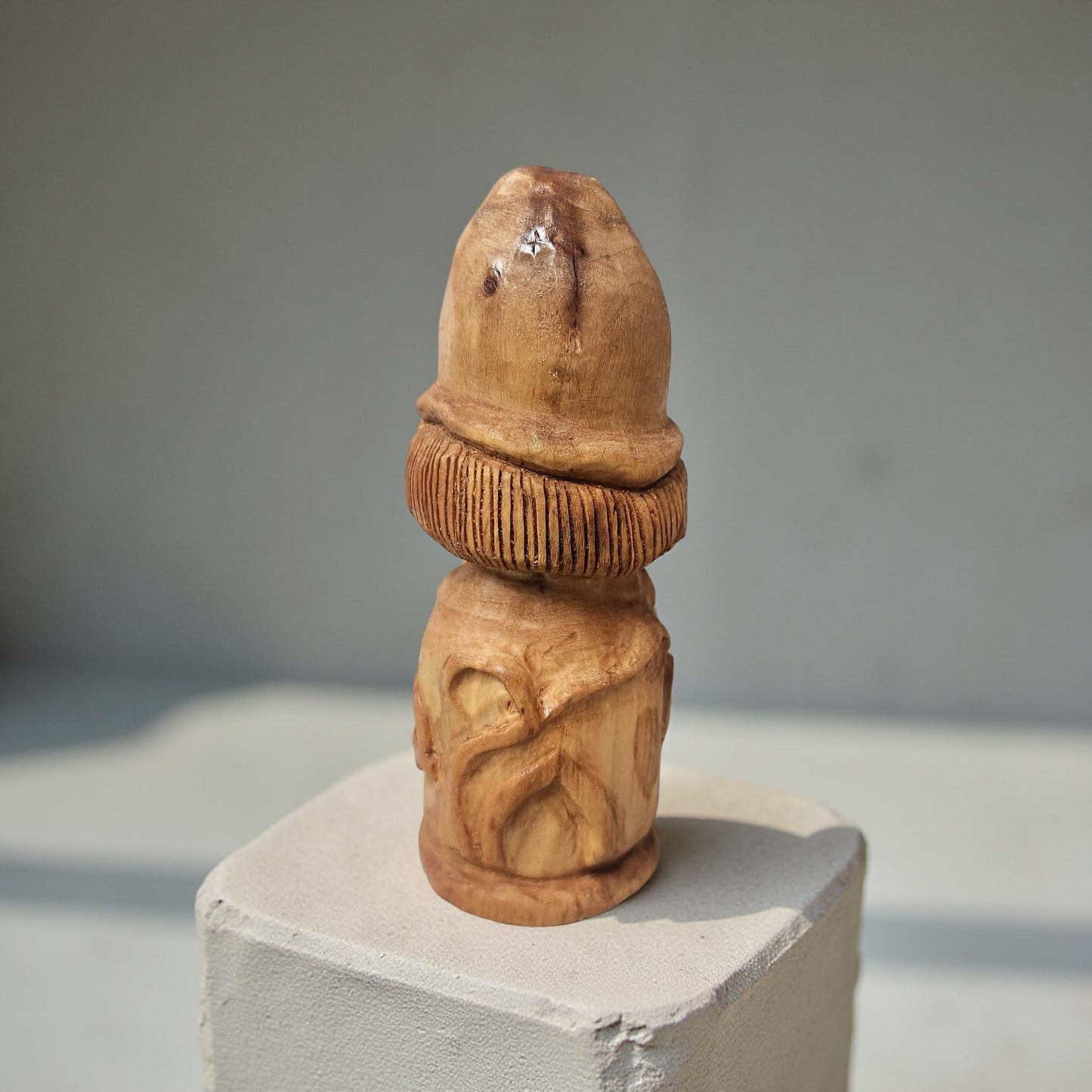 Rustic Hand Carved Wood Spirits Sculptures - One-of-a-Kind Carvings