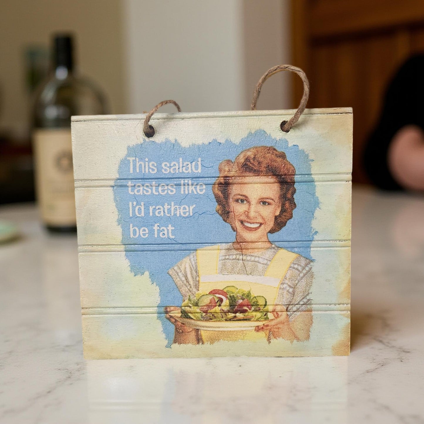 “I’d Rather Be Fat” – Whimsical Decoupage Wall Art