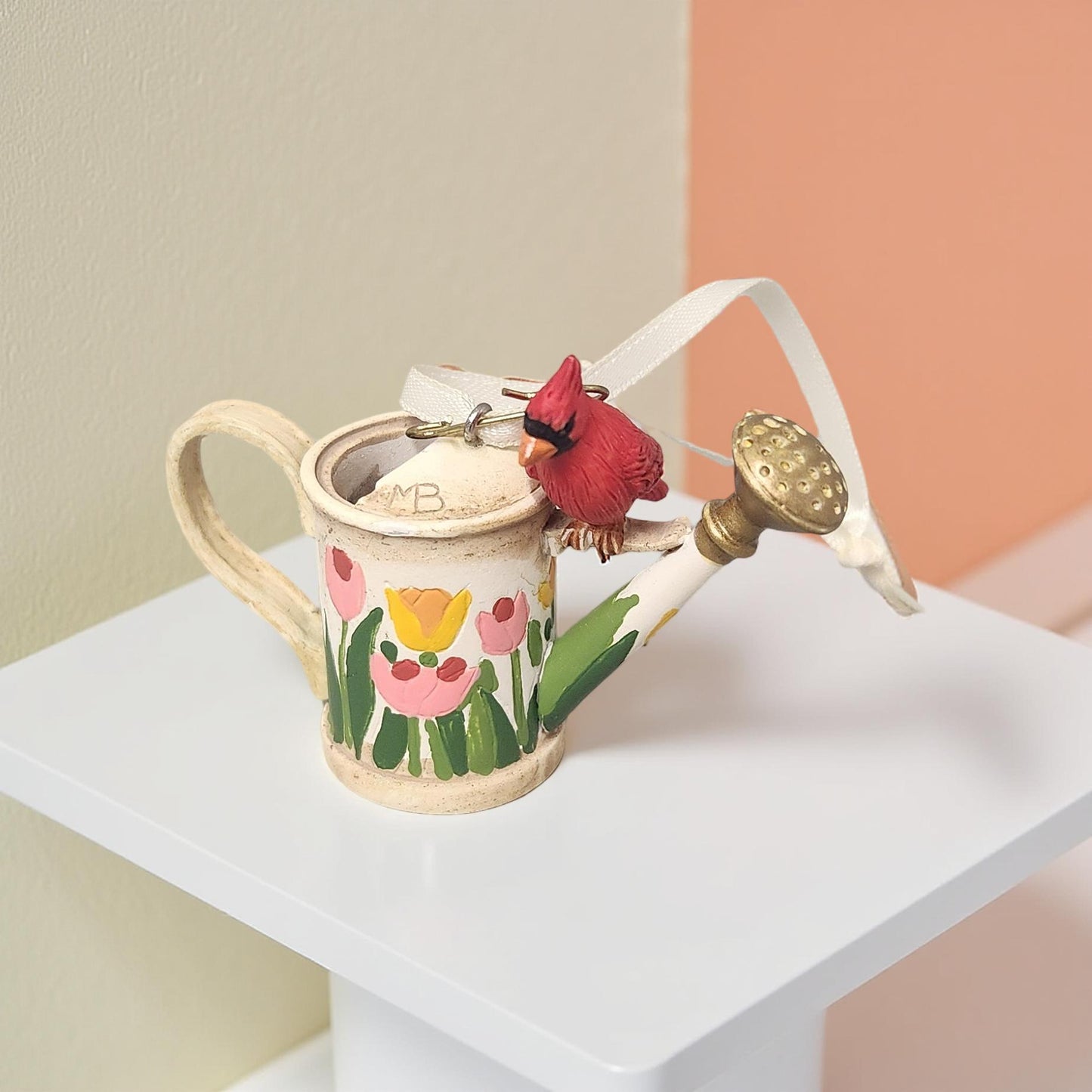 2004 Thirsty Cardinal Ornament - Vintage Marjolein Bastin's Easter Hallmark Collection