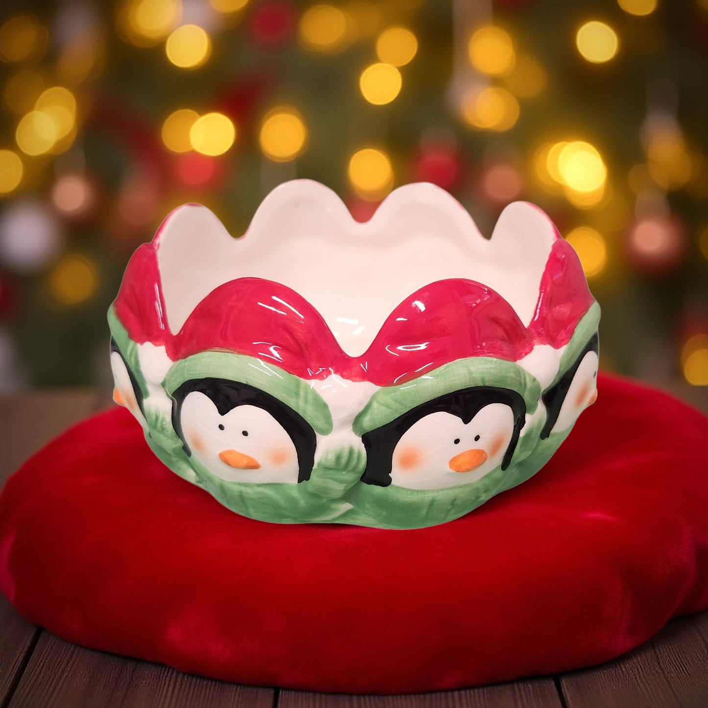 ❄️ Penguin Party Ceramic Candy Bowl