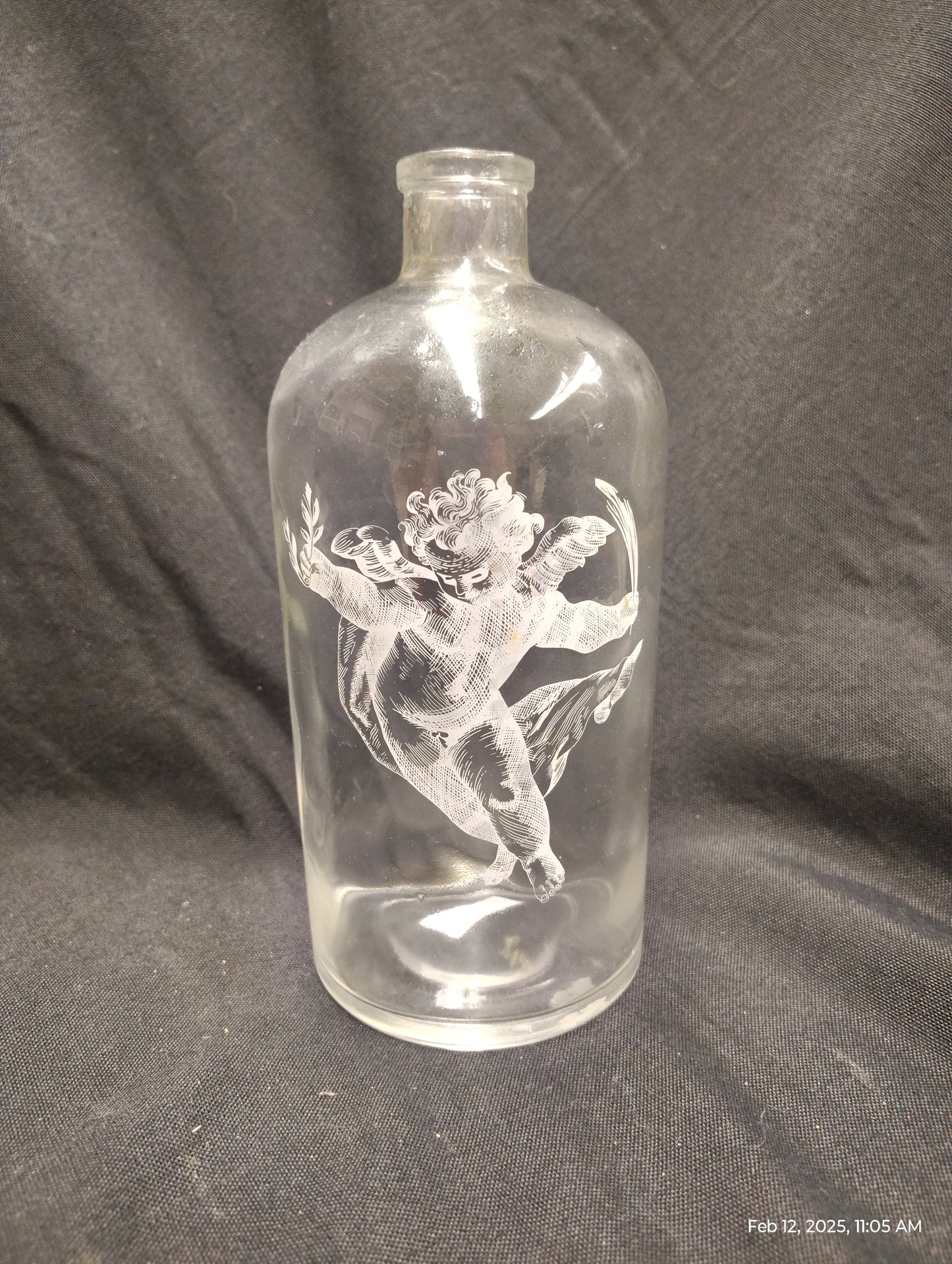 Apothecary Jar with Etched Glass
