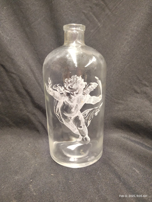 Apothecary Jar with Etched Glass